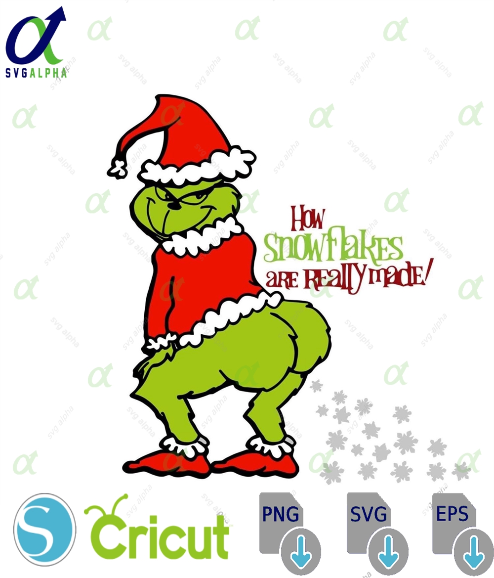 Funny Grinch Christmas Shirt- How Snowflakes Are Really Made Santa Costume Tee
